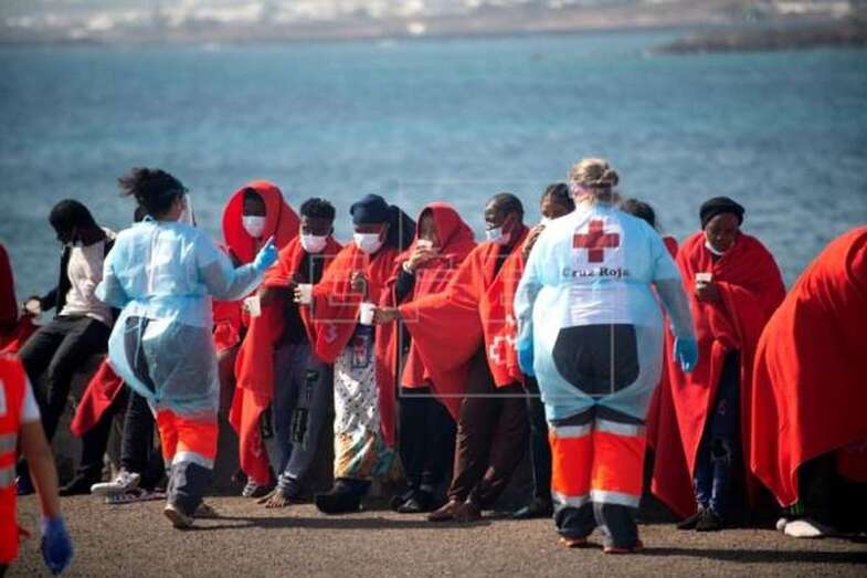 Imagen de la llegada de migrantes a Canarias / EFE Javier Fuentes